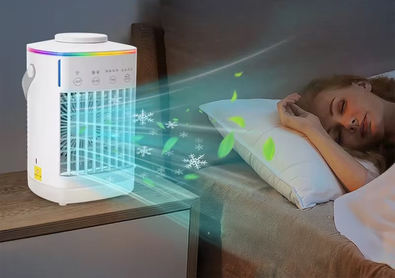 Ventilateur Brumisateur Portable - Brouillard Frais - Pour Bureau, Extérieur, Voyage - Fonction Brume Manuelle